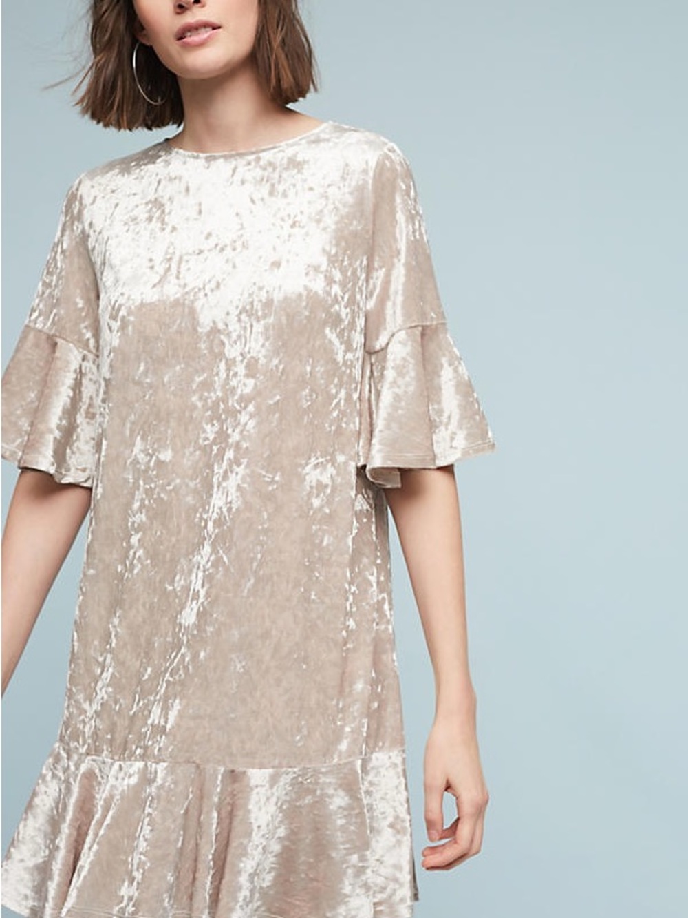 Anthropologie Sunday in Brooklyn Velvet Flutter Dress